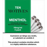 10 Motives: Menthol Refills (4 Pack) 16mg